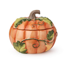 Load image into Gallery viewer, Pumpkin Soup Bowls with Lids and 24 Ounce Capacity Set of 2 for Fall Dinners