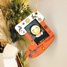 Load image into Gallery viewer, Stocking Photo Holder Wood Ornament Kit in an Unfinished Paint Yourself Style or a Painted and Assembled Style