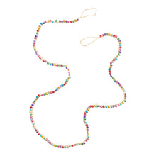 Load image into Gallery viewer, Multicolor Miniature Bell Garland on a Gold Bead Strand for Mantels and Trees, 60 Inches