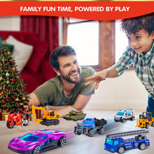 Load image into Gallery viewer, Die Cast Alloy Car Countdown Calendar with 24 Different Vehicles and a Foldable Play Map for Ages 3 and Up