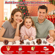 Load image into Gallery viewer, Brain Teaser Countdown Calendar with 24 Interlocking Metal Ring Puzzles and 3D Wooden Puzzles for Kids, Teens and Adults