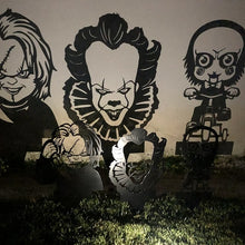 Load image into Gallery viewer, Metal Yard Stakes with Halloween Shadow Casting Silhouettes