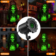 Load image into Gallery viewer, Halloween Skull Projector Light with 3D Moving Ghost Effect