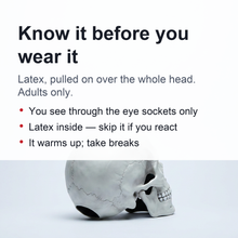 Load image into Gallery viewer, Movable Jaw Skull Mask with Full Head Latex Shell for Adult Halloween Costumes