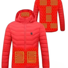 Load image into Gallery viewer, Men's Heated Winter Jacket with USB Electric Warming and Thick Padded Insulation