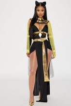 Load image into Gallery viewer, Womens Egyptian Queen Costume Set with Sheer Dress and Cape