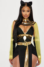 Load image into Gallery viewer, Womens Egyptian Queen Costume Set with Sheer Dress and Cape