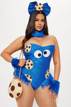 Load image into Gallery viewer, Womens Cookie Creature Costume Set with Sequin Teddy and Leg Warmers