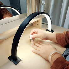 Load image into Gallery viewer, Arc Desk Lamp with LED Panel and Adjustable Color Temperature