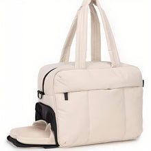 Load image into Gallery viewer, Puffer Duffle Bag with Quilted Polyester Shell and Dual Top Handles