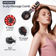 Load image into Gallery viewer, Hair Growth Massage Comb - Red Light Scalp Massager