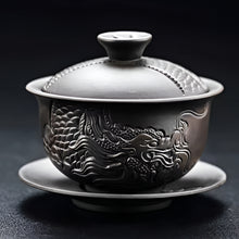 Load image into Gallery viewer, Purple Clay Dragon Relief Handmade Teapot for Traditional Tea Ceremony