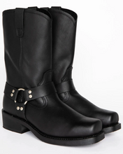 Load image into Gallery viewer, Men's Black Harness Boot - 11 Inch Tall