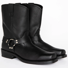Load image into Gallery viewer, Black Harness Boot for Men - 11 Inch Tall