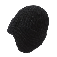 Load image into Gallery viewer, Knitted Winter Hat With Fleece Lining and Ear Covers