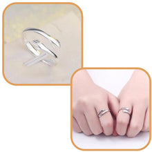 Load image into Gallery viewer, Adjustable Silver Hug Ring