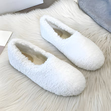 Load image into Gallery viewer, Women's Winter Wool Slippers with Curly Sheep Fur and Cozy Cotton Lining