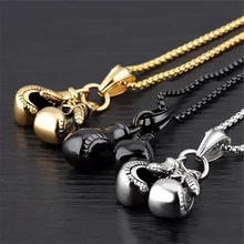 Load image into Gallery viewer, Fitness Boxing Gloves Metal Necklace