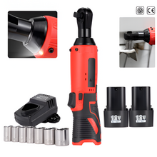 Load image into Gallery viewer, 12V/18V Cordless Right Angle Impact Ratchet Wrench, 3/8" Rechargeable Electric Driver Tool