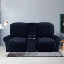 Load image into Gallery viewer, 2 Seat Recliner Cover with Cup Holders Soft Non Slip 12 Colors