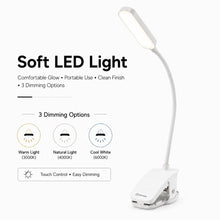Load image into Gallery viewer, Rechargeable Reading Lamp with Adjustable Color Temperature