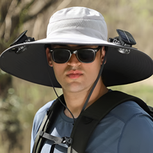 Load image into Gallery viewer, Ultimate Outdoor Sun Hat with Rechargeable LED and Wide Brim