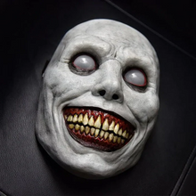 Load image into Gallery viewer, Creepy Smiling Face Evil Mask - Creepy White Eyed Demon Smiling Mask