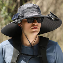 Load image into Gallery viewer, Ultimate Outdoor Sun Hat with Rechargeable LED and Wide Brim
