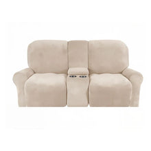 Load image into Gallery viewer, 2 Seat Recliner Cover with Cup Holders Soft Non Slip 12 Colors