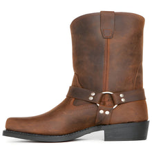 Load image into Gallery viewer, Black Harness Boot for Men - 11 Inch Tall