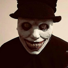 Load image into Gallery viewer, Creepy Smiling Face Evil Mask - Creepy White Eyed Demon Smiling Mask