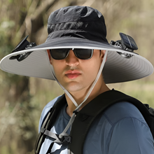 Load image into Gallery viewer, Ultimate Outdoor Sun Hat with Rechargeable LED and Wide Brim