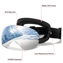 Load image into Gallery viewer, Outdoor Sports Snow Goggles with Anti Fog UV400 Protective Lens