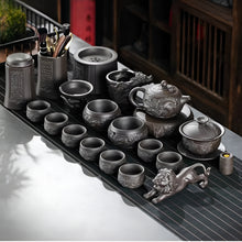 Load image into Gallery viewer, Purple Clay Dragon Relief Handmade Teapot for Traditional Tea Ceremony