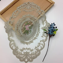 Load image into Gallery viewer, Elegant Embroidered Lace Round Tablecloth with Matching Napkins and Coasters for Dining and Events