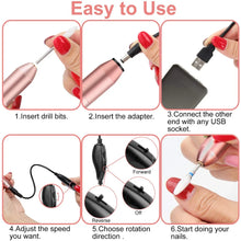 Load image into Gallery viewer, Electric Nail Drill Machine Adjustable Speed Manicure Set