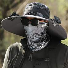 Load image into Gallery viewer, Ultimate Outdoor Sun Hat with Rechargeable LED and Wide Brim