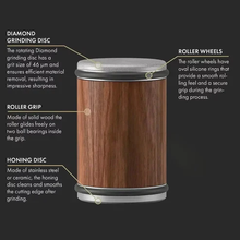 Load image into Gallery viewer, Tumbler Knife Sharpener with Adjustable Angle and Smooth Rolling Action for Precision Sharpening - Ceramic Polishing Disc to Sharpen and Polish Knives