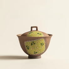 Load image into Gallery viewer, Hand Painted Daisy Patchwork Clay Gaiwan Tea Set