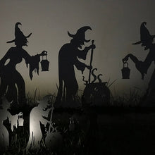 Load image into Gallery viewer, Metal Yard Stakes with Halloween Shadow Casting Silhouettes