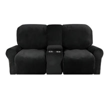 Load image into Gallery viewer, 2 Seat Recliner Cover with Cup Holders Soft Non Slip 12 Colors