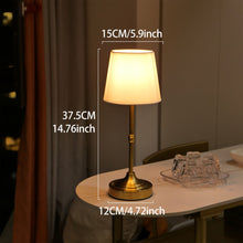 Load image into Gallery viewer, Cordless Table Lamp with Touch Dimming and Fabric Shade