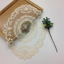 Load image into Gallery viewer, Elegant Embroidered Lace Round Tablecloth with Matching Napkins and Coasters for Dining and Events