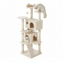 Load image into Gallery viewer, Cat Tree Gray and Beige Indoor Climbing Tower