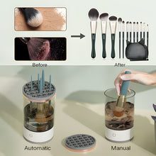 Load image into Gallery viewer, 3-in-1 Cosmetic Brush Cleaner Machine - Electric Makeup Brush Cleaner Device