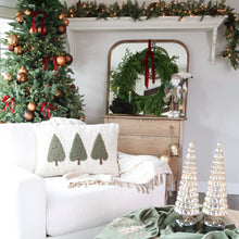 Load image into Gallery viewer, Gold Beaded Three Tree Lumbar Pillow - Interior Delights