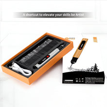 Load image into Gallery viewer, DIY Engraving Pen for Artists, Rechargeable Precision Tool for 50+ Surfaces with 30 Bits and Mastery Guide