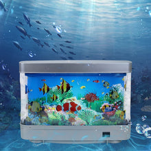 Load image into Gallery viewer, Virtual Ocean Desk Fish Tank with LED Night Light