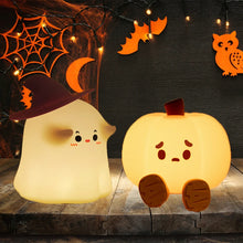 Load image into Gallery viewer, Cute Halloween Pumpkin and Lighted Ghost Night Light