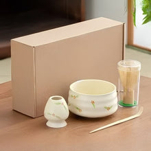 Load image into Gallery viewer, Handmade Bamboo Matcha Tea Set with Whisk Holder Spoon Bowl and Cup